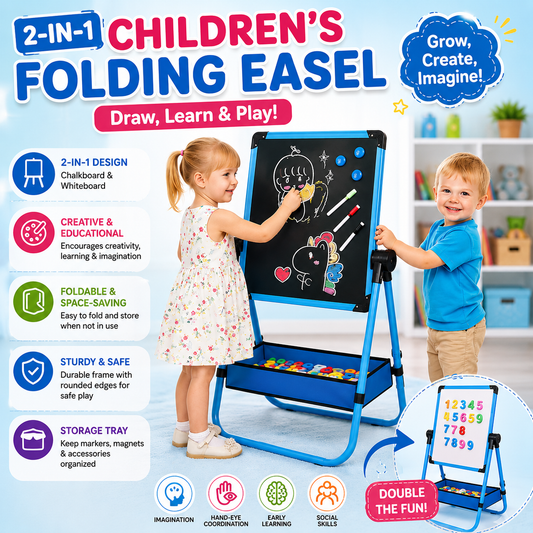 2in1 Easel Drawing Magnetic Board