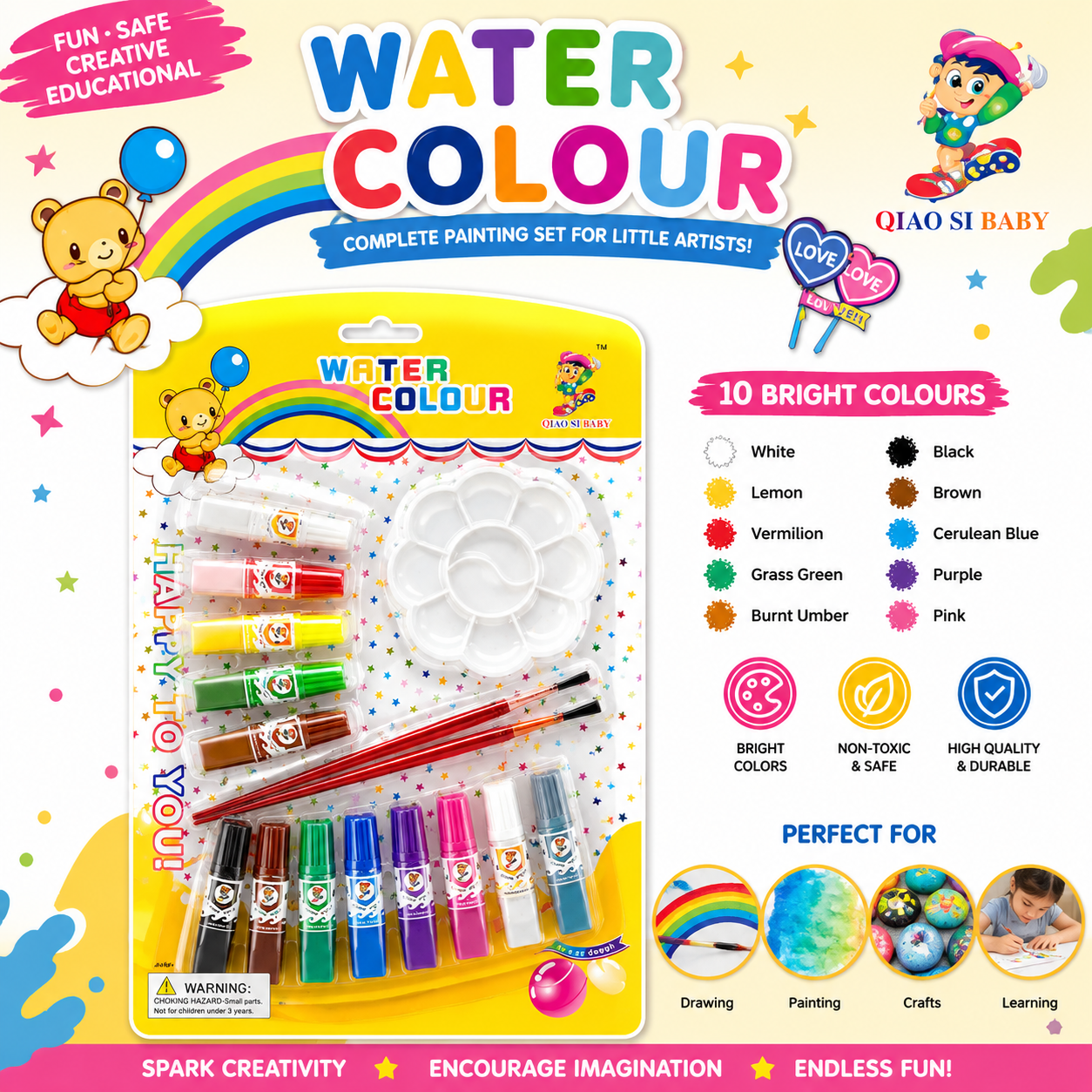 Watercolor Painting Tube Kit - 12pcs