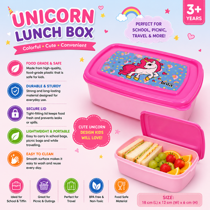 Unicorn Lunch Box Pink - LAB