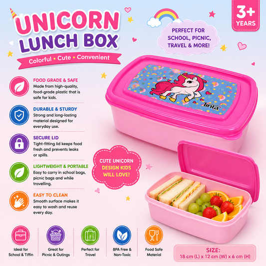 Unicorn Lunch Box Pink - LAB