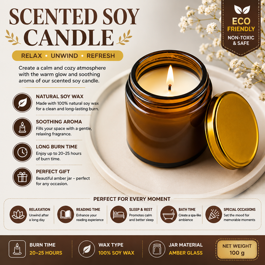 Scented candle Glass Bottle - LBT