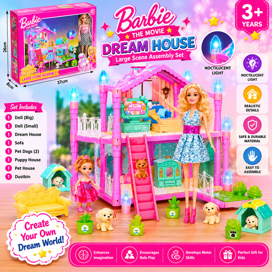 DIY Dream Barbie Beautiful Doll House Set - LTT