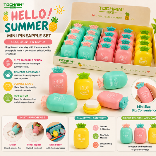 Colorful Mini Pineapple Eraser - LAS