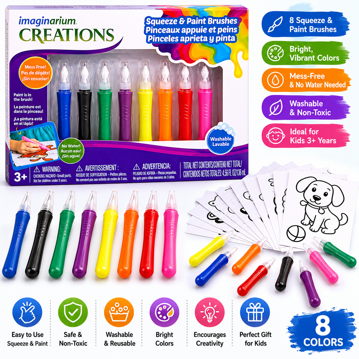 Squeeze & Paint Brushes Art Set - LTT
