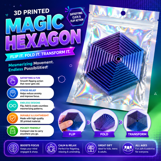 3D Printed Magic Hexagon Fidget Toy