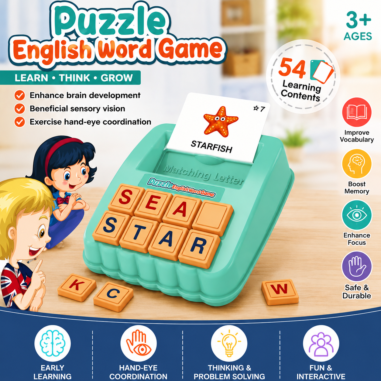 Matching Letter Word Building Game