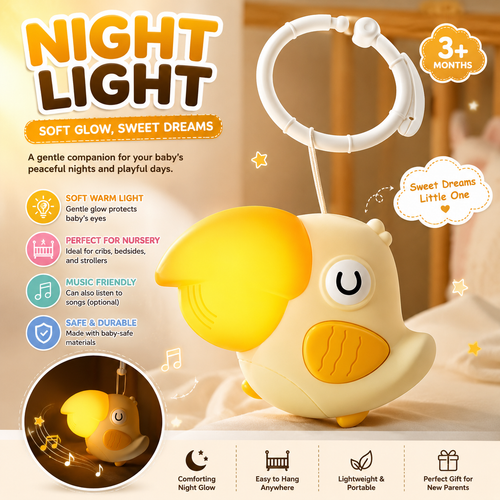 Bird Soft Night Light Soothing Sound for Baby CAB
