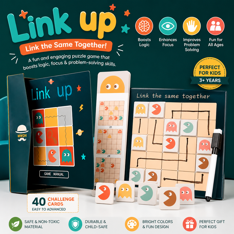 Link Up Maze Magnetic Pattern Mind Puzzle
