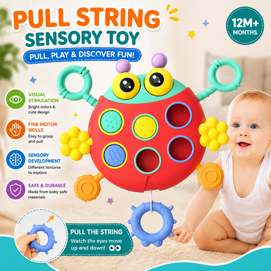 Ladybug Pull String Sensory Activity Play
