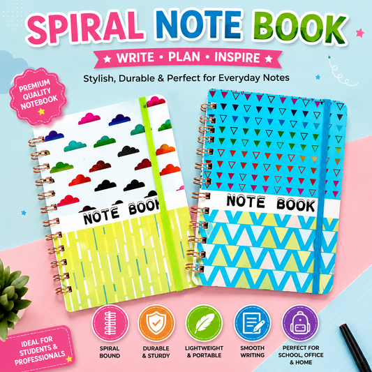 Colorful Spiral Note Book - LAS