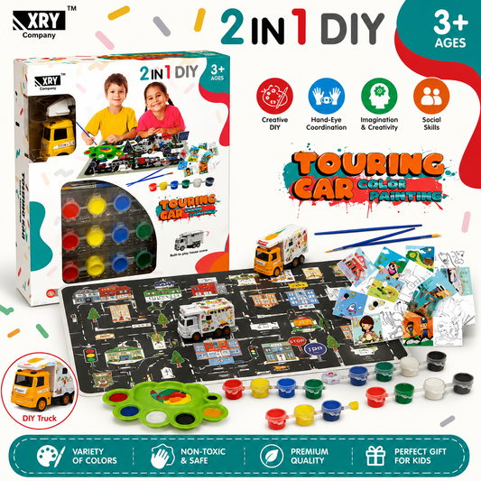 2-in-1 DIY Creative Touring Car Painting Set - RBT