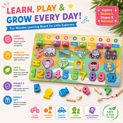5in1 Multifunctional Number and Shape Learning Board  - LAS