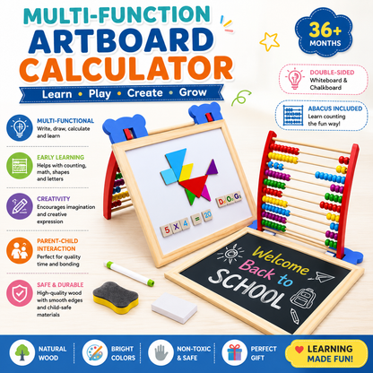 Wooden Multifunction Mgnetic Artboard Abacus Learning Kit
