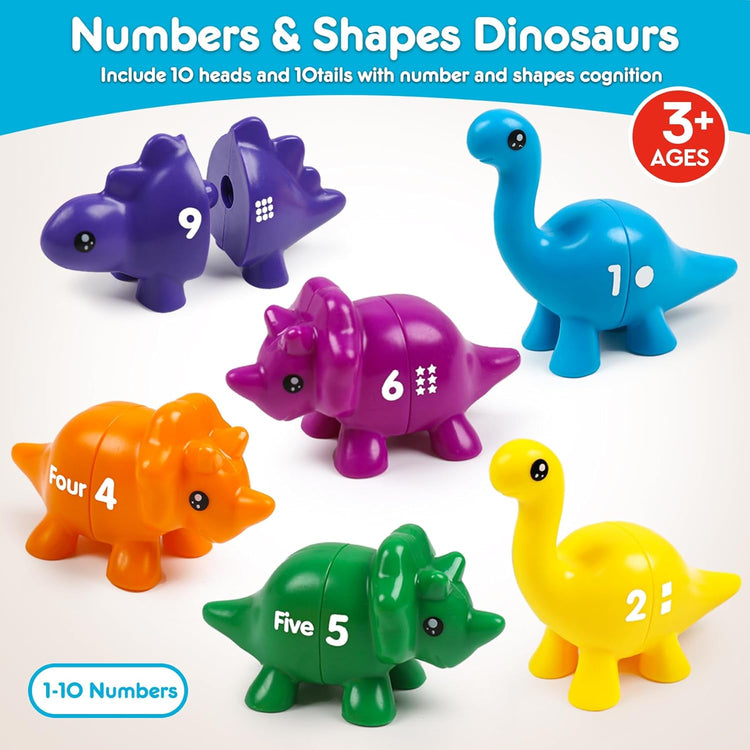 Dinosaur Number counting and Color Matching 10 pieces