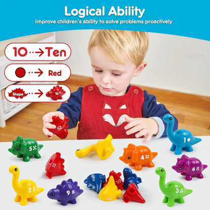 Dinosaur Number counting and Color Matching 10 pieces