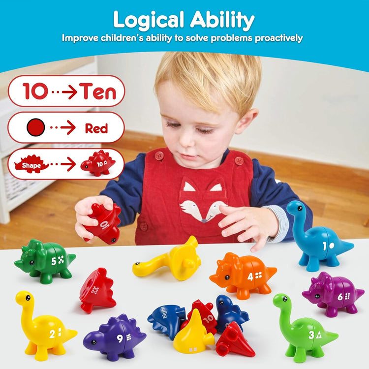 Dinosaur Number counting and Color Matching 10 pieces