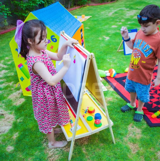 3 in 1 Multi Functional Wooden Easel Board For Kids - 005