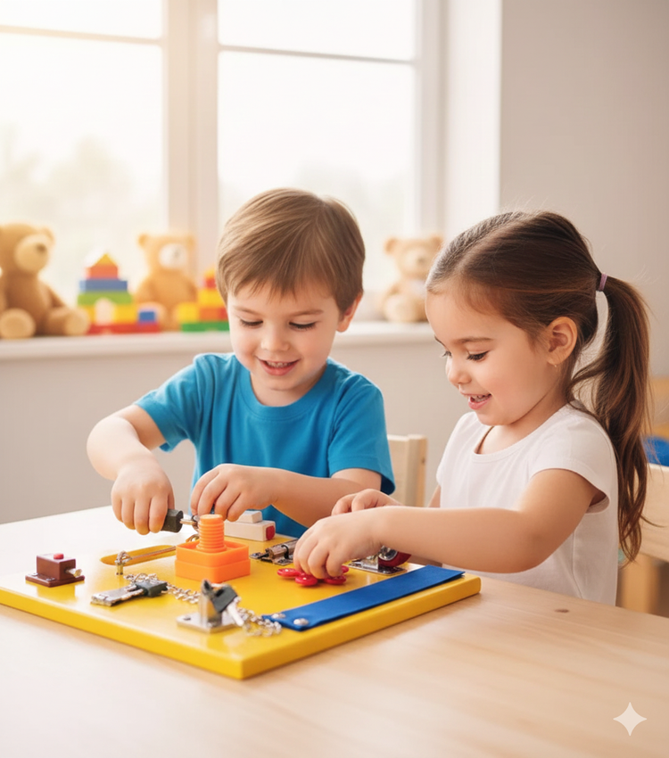 Wooden Montessori Busy Activity Learning Board