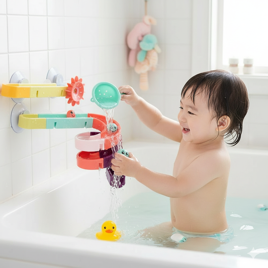 DIY Wall Sucking Orbit bath Slideway Toy KABY