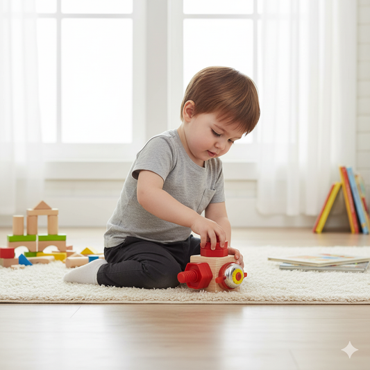 Wooden Montessori Sensory Busy Cube for Toddlers