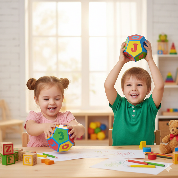 Alphanumeric Foam Dice Ball RTM