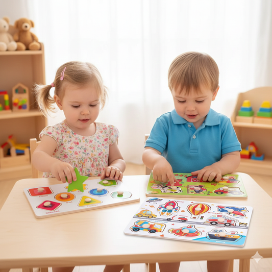 Wooden Leaning knob board Puzzle RMSK-3844