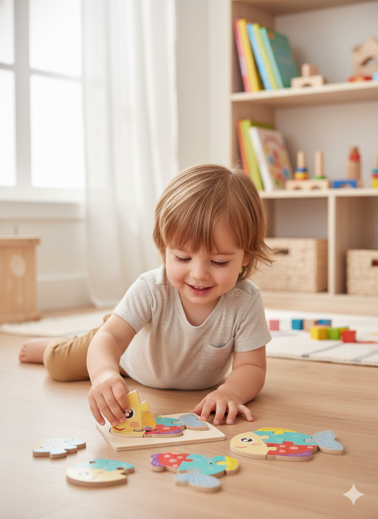 Wooden Fish Jigsaw Puzzle for Toddlers LAS