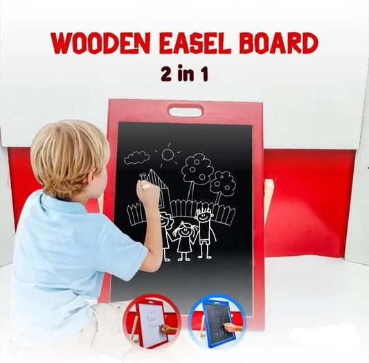 2 in 1 Small Wooden Easel Board For Kids - 008