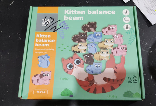 Wooden kitten balance beam 14 pieces LAS