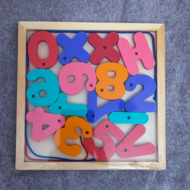 Number and alphabet lacing tray LAS