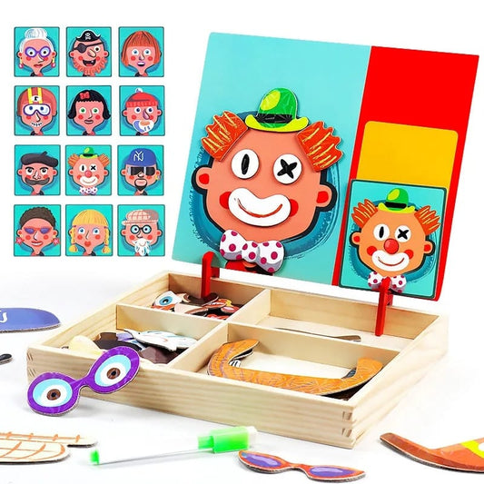 Wooden Magnetic Clown Book KABY